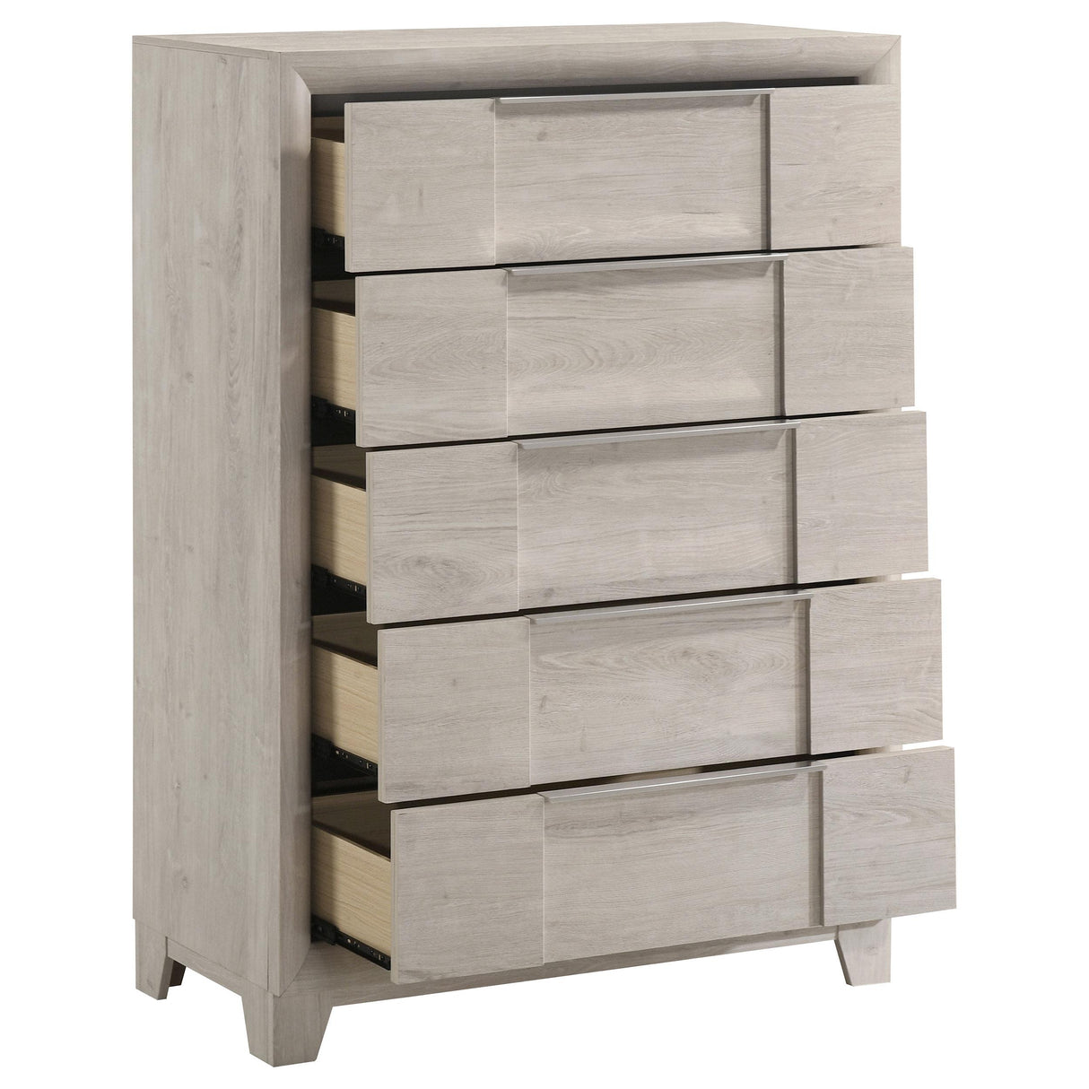 Farre Washed Grey 5-drawer Chest of Drawers from Coaster - Luna Furniture