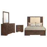 Etienne Walnut / Vanilla 4-piece Full Bedroom Set from Coaster - Luna Furniture