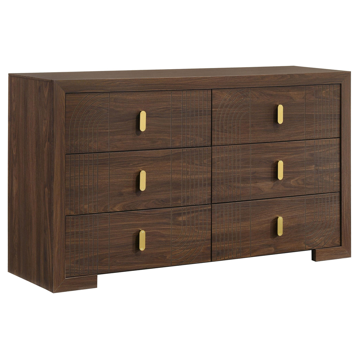 Etienne Walnut/Vanilla 4-Piece Eastern King Bedroom Set from Coaster - Luna Furniture