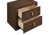 Etienne Walnut/Vanilla 4-Piece Eastern King Bedroom Set from Coaster - Luna Furniture