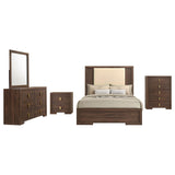 Etienne Walnut / Vanilla 5-piece Eastern King Bedroom Set from Coaster - Luna Furniture
