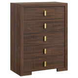 Etienne Walnut/Vanilla 5-Piece Queen Bedroom Set from Coaster - Luna Furniture