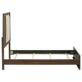 Etienne Walnut/Vanilla Velvet Upholstered Twin Panel Bed from Coaster - Luna Furniture