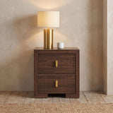 Etienne Walnut 2-Drawer Nightstand from Coaster - Luna Furniture