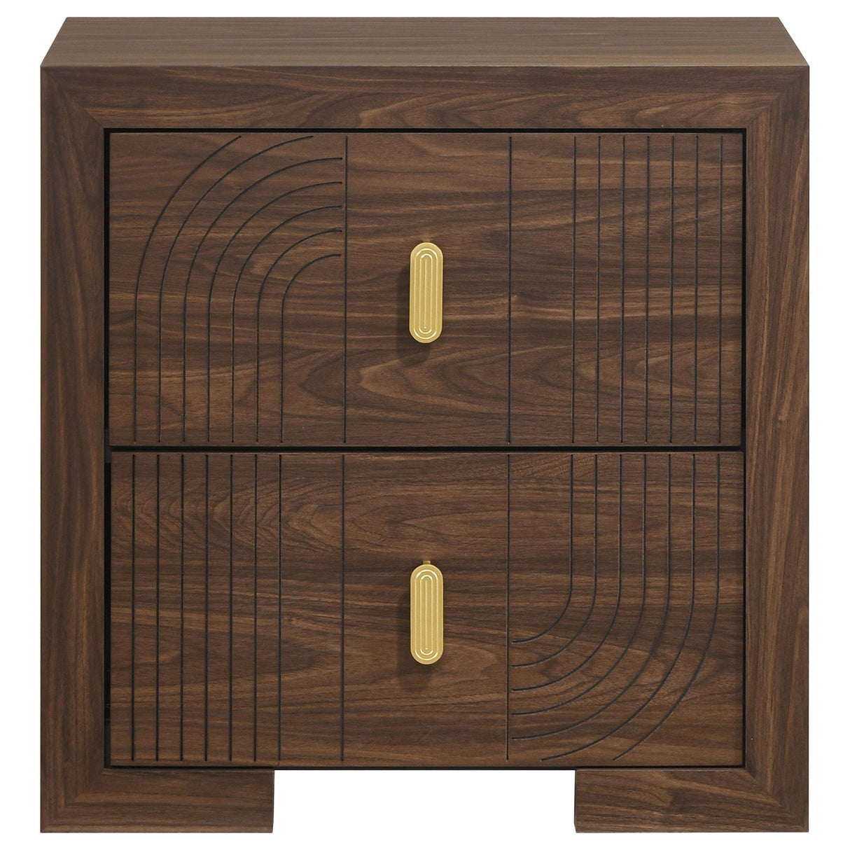 Etienne Walnut 2-drawer Nightstand Bedside Table from Coaster - Luna Furniture
