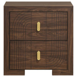 Etienne Walnut 2-drawer Nightstand Bedside Table from Coaster - Luna Furniture