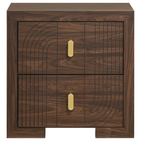 Etienne Walnut 2-Drawer Nightstand from Coaster - Luna Furniture