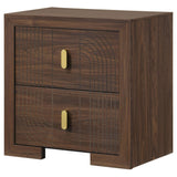 Etienne Walnut 2-drawer Nightstand Bedside Table from Coaster - Luna Furniture
