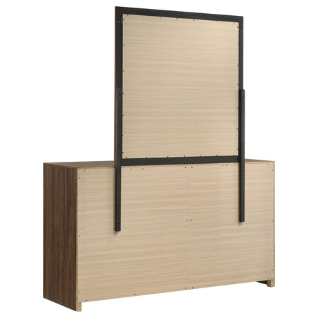 Etienne Walnut 6-Drawer Dresser with Mirror from Coaster - Luna Furniture