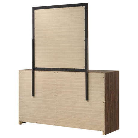 Etienne Walnut 6-Drawer Dresser with Mirror from Coaster - Luna Furniture