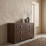 Etienne Walnut 6-Drawer Bedroom Dresser from Coaster - Luna Furniture