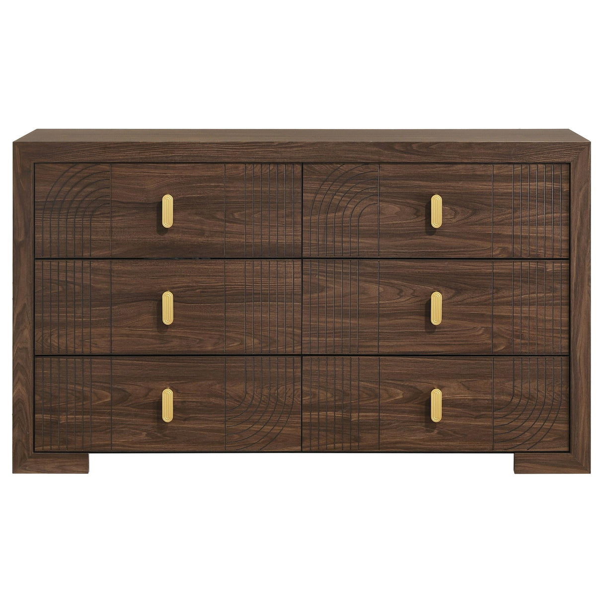 Etienne Walnut 6-drawer Bedroom Dresser from Coaster - Luna Furniture