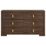 Etienne Walnut 6-drawer Bedroom Dresser from Coaster - Luna Furniture