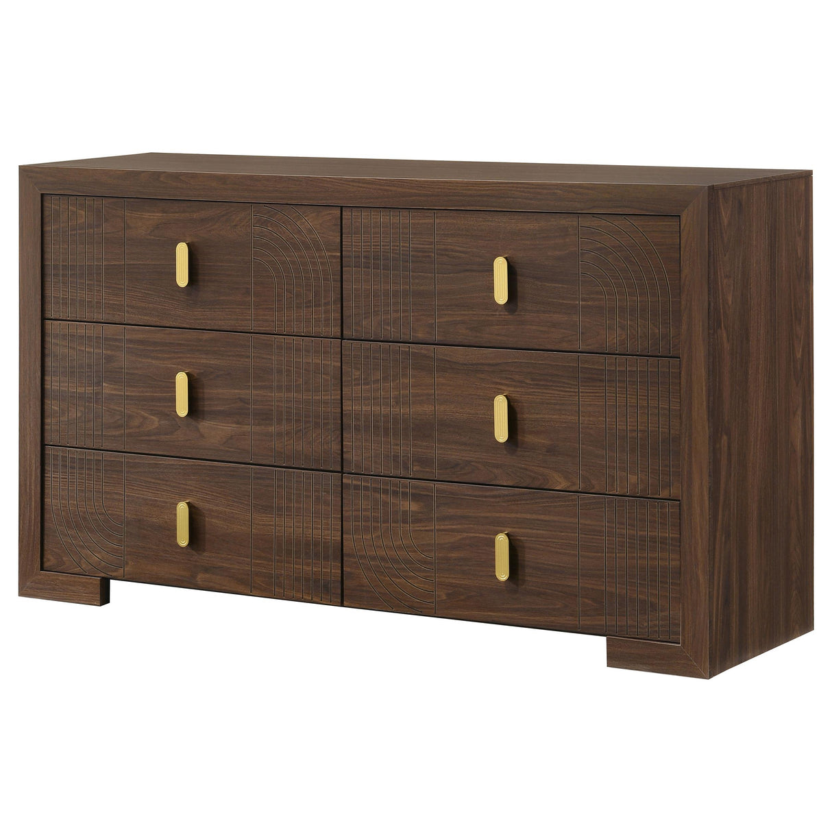 Etienne Walnut 6-drawer Bedroom Dresser from Coaster - Luna Furniture