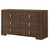 Etienne Walnut 6-drawer Bedroom Dresser from Coaster - Luna Furniture