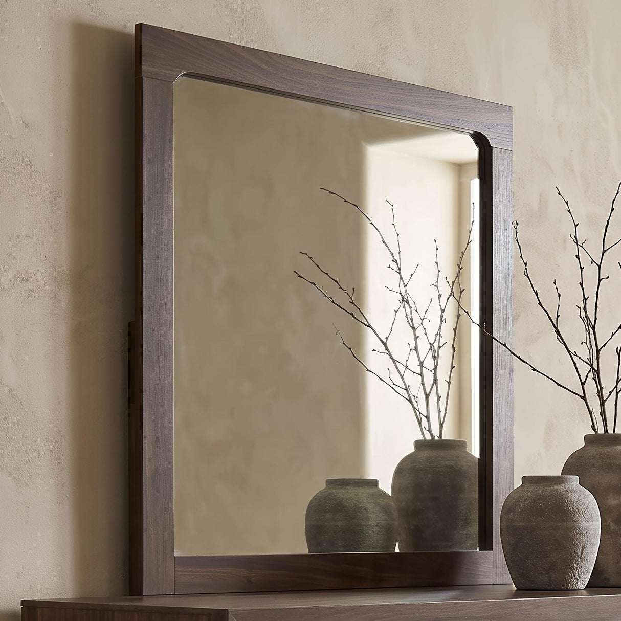 Etienne Walnut Rectangular Dresser Mirror (Mirror Only) from Coaster - Luna Furniture