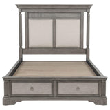 Cresswell Weathered Taupe 5-Piece Eastern King Storage Bedroom Set from Coaster - Luna Furniture