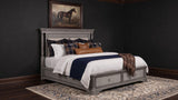 Cresswell Weathered Taupe Upholstered Storage Eastern King Platform Bed