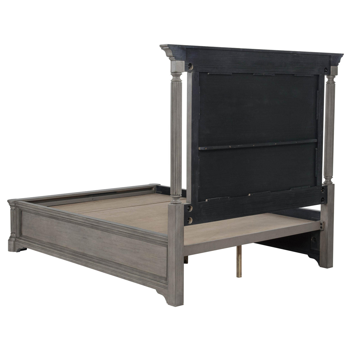 Cresswell Weathered Taupe Upholstered Storage Eastern King Platform Bed from Coaster - Luna Furniture