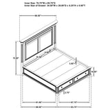 Cresswell Weathered Taupe Upholstered Storage Eastern King Platform Bed