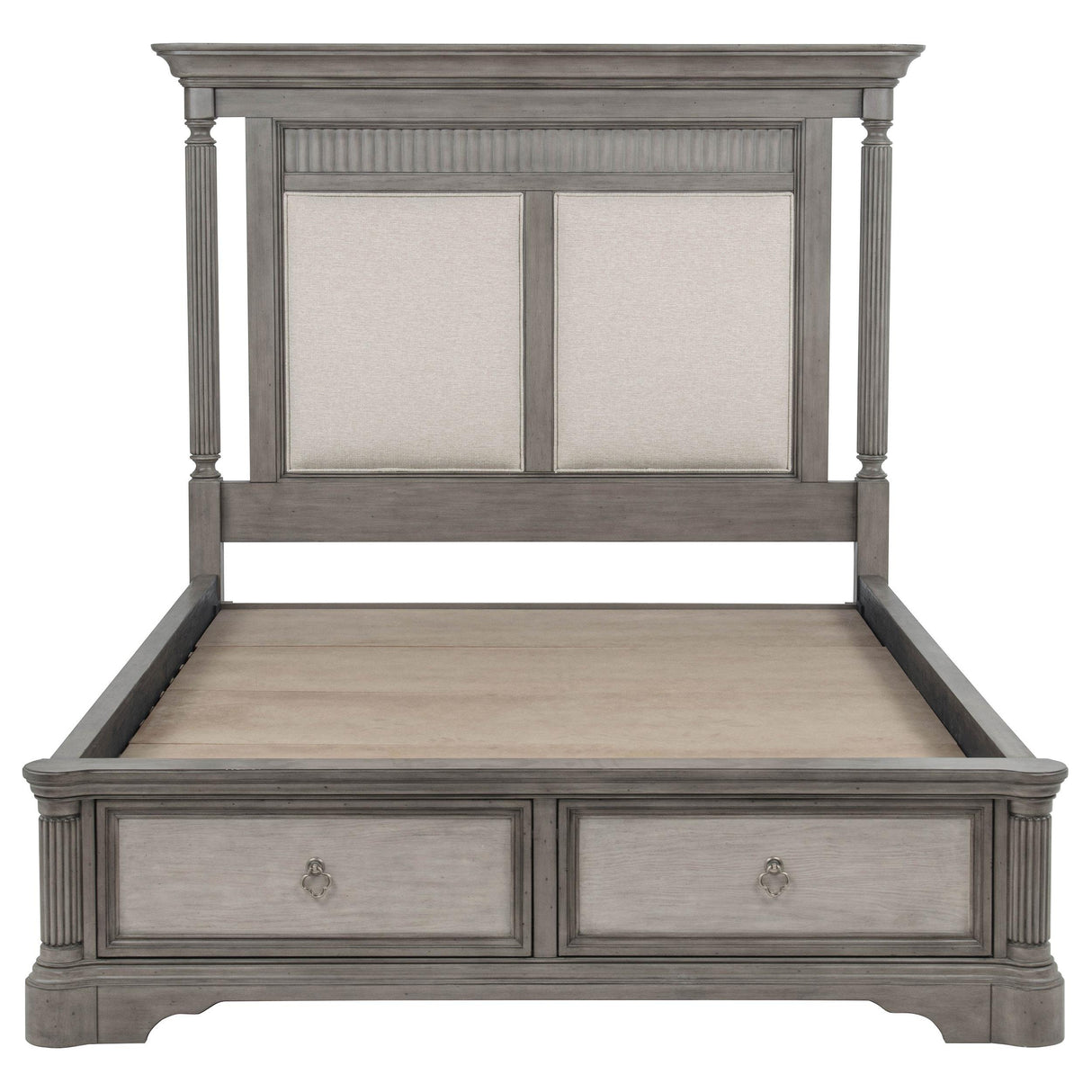 Cresswell California King Storage Platform Bed Weathered Taupe from Coaster - Luna Furniture