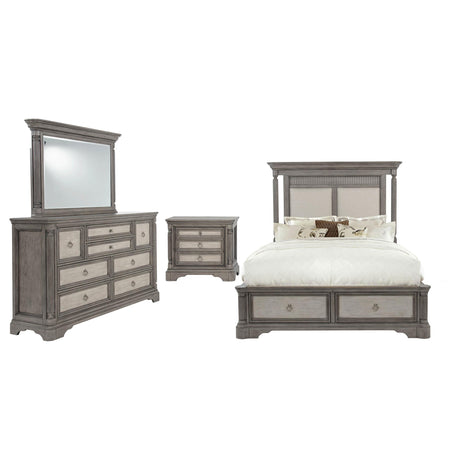Cresswell Weathered Taupe 4-Piece Queen Storage Bedroom Set from Coaster - Luna Furniture