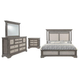 Cresswell 4-piece Eastern King Bedroom Set Weathered Taupe from Coaster - Luna Furniture