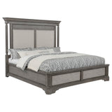 Cresswell Eastern King Upholstered Panel Bed Weathered Taupe from Coaster - Luna Furniture