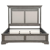 Cresswell Eastern King Upholstered Panel Bed Weathered Taupe from Coaster - Luna Furniture