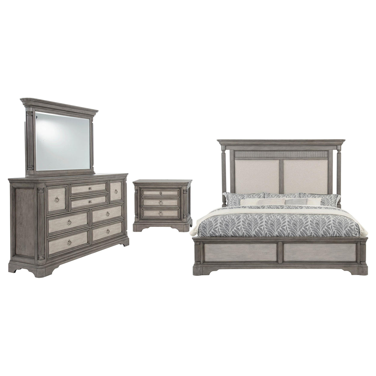 Cresswell Taupe 4-Piece California King Bedroom Set from Coaster - Luna Furniture