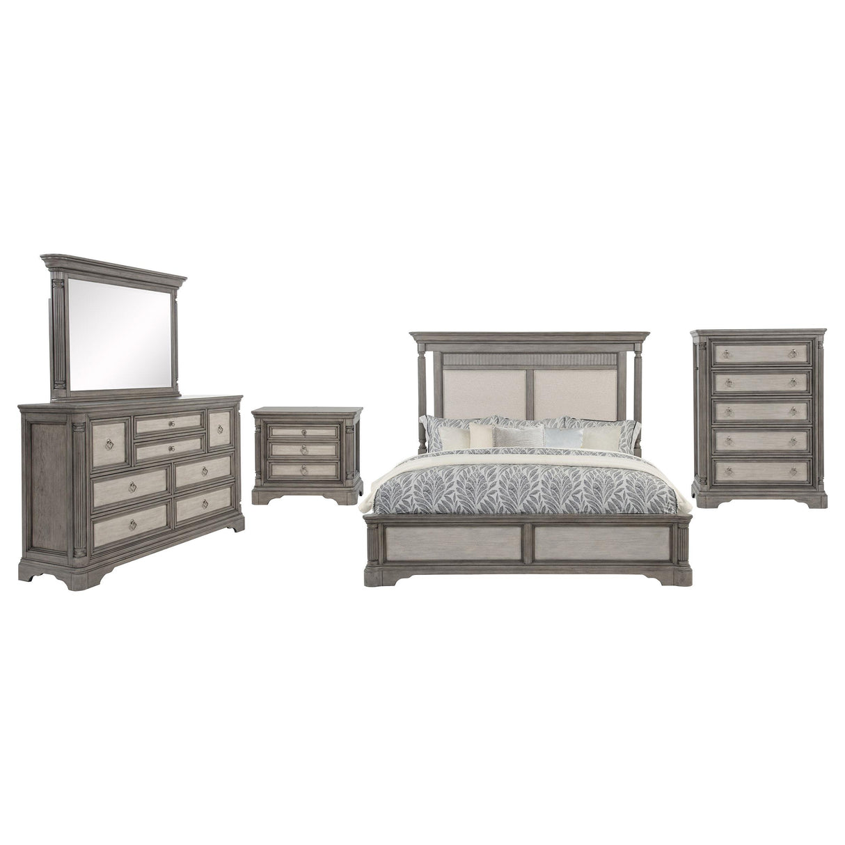 Cresswell 5-piece California King Bedroom Set Taupe from Coaster - Luna Furniture