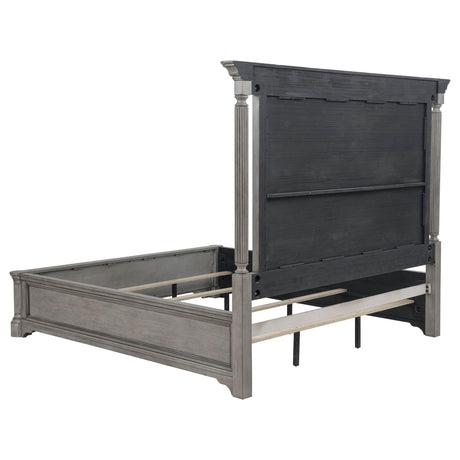 Cresswell Weathered Taupe Upholstered Queen Panel Bed from Coaster - Luna Furniture