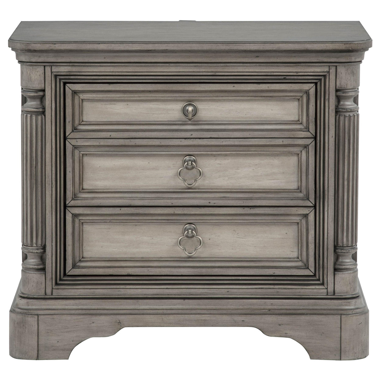 Cresswell 3-drawer Nightstand Bedside Table Weathered Taupe from Coaster - Luna Furniture