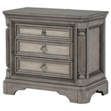 Cresswell 3-drawer Nightstand Bedside Table Weathered Taupe from Coaster - Luna Furniture