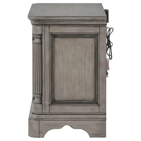 Cresswell Weathered Taupe 3-Drawer Nightstand from Coaster - Luna Furniture
