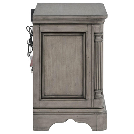 Cresswell Weathered Taupe 3-Drawer Nightstand from Coaster - Luna Furniture