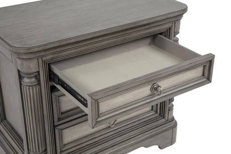 Cresswell Weathered Taupe 3-Drawer Nightstand from Coaster - Luna Furniture