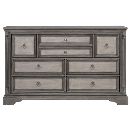 Cresswell Weathered Taupe 8-Drawer Bedroom Dresser from Coaster - Luna Furniture