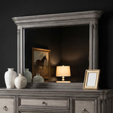 Cresswell Weathered Taupe Rectangular Dresser Mirror
