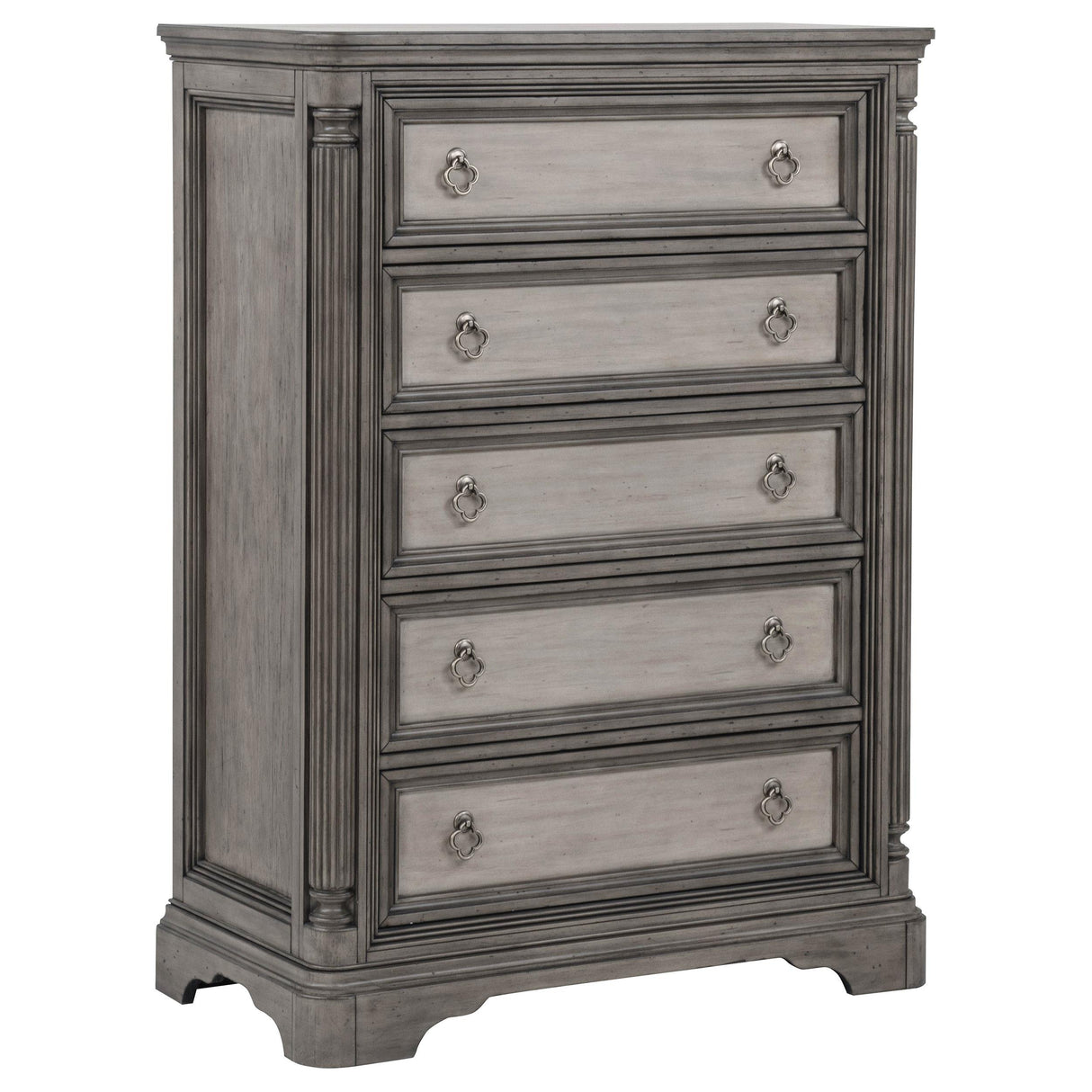 Cresswell Weathered Taupe 5-Drawer Chest of Drawers from Coaster - Luna Furniture