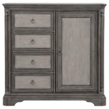 Cresswell 4-drawer Door Chest with Hidden Storage Weathered Taupe from Coaster - Luna Furniture