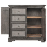 Cresswell 4-drawer Door Chest with Hidden Storage Weathered Taupe from Coaster - Luna Furniture