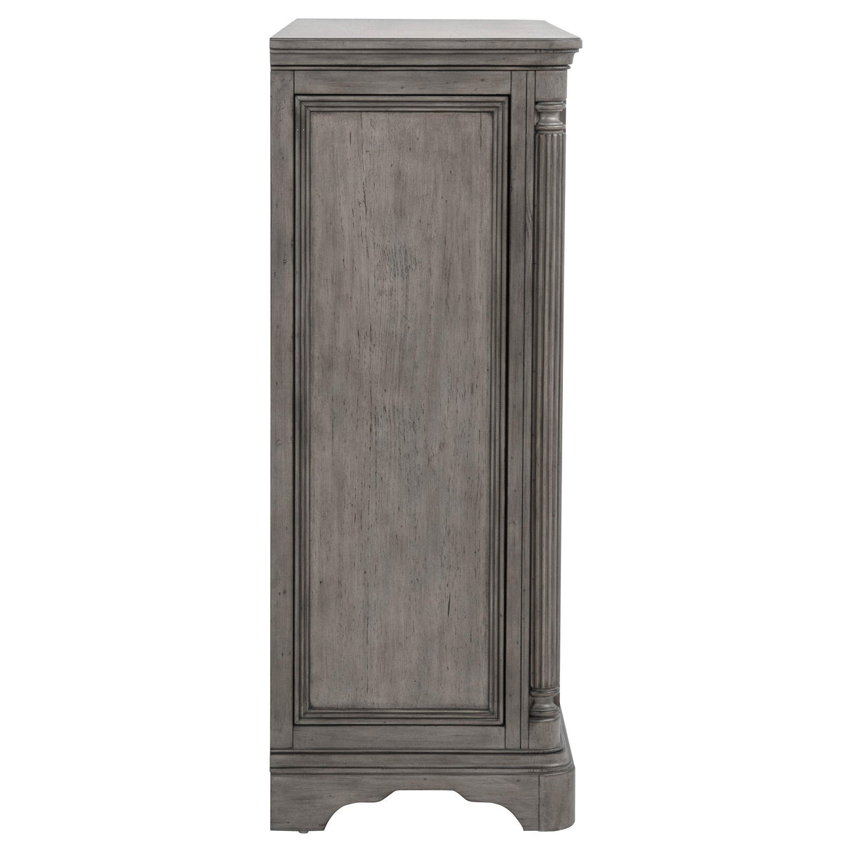 Cresswell 4-drawer Door Chest with Hidden Storage Weathered Taupe from Coaster - Luna Furniture