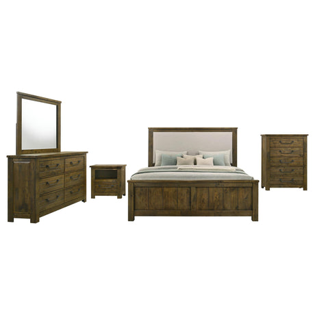 Doherty Rustic Brown 5-Piece Eastern King Bedroom Set from Coaster - Luna Furniture