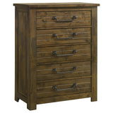 Doherty 5-piece Eastern King Bedroom Set Rustic Brown from Coaster - Luna Furniture