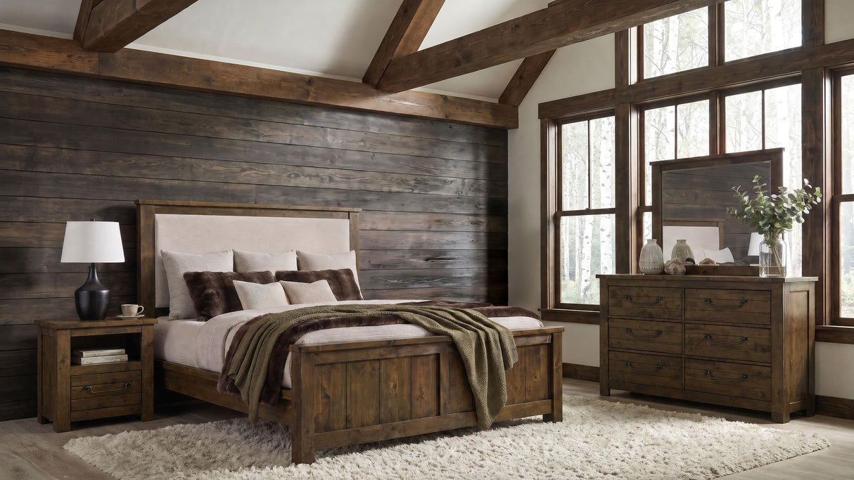 Doherty Rustic Brown 4-Piece California King Bedroom Set from Coaster - Luna Furniture