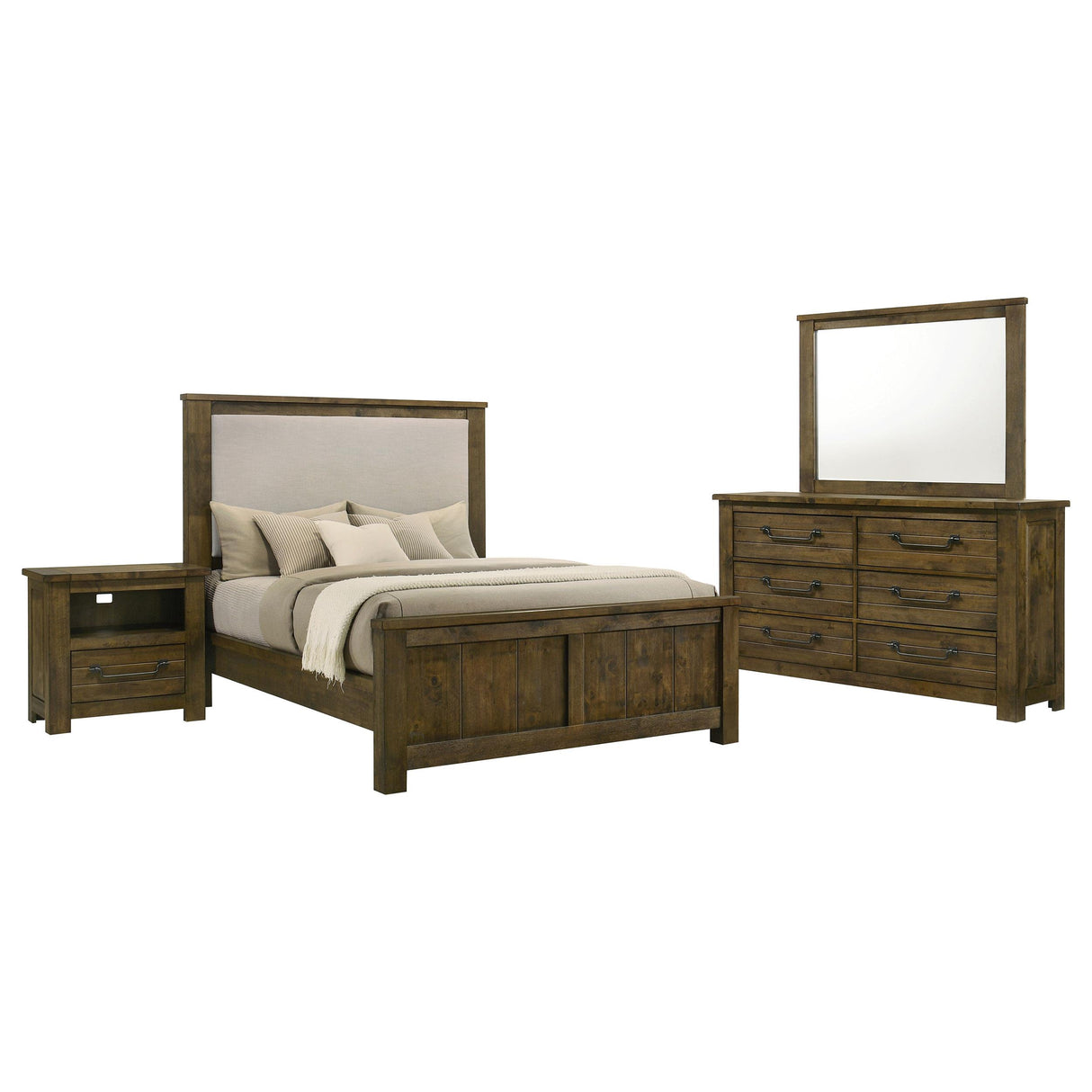 Doherty 4-piece California King Bedroom Set Rustic Brown from Coaster - Luna Furniture