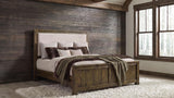 Doherty Rustic Brown Linen Upholstered California King Panel Bed from Coaster - Luna Furniture