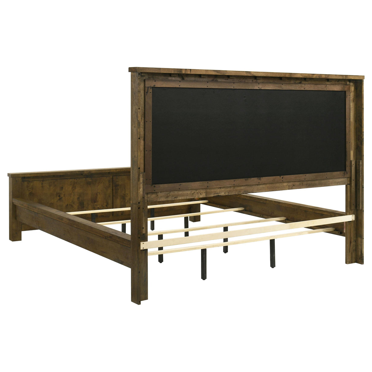 Doherty Rustic Brown Linen Upholstered California King Panel Bed from Coaster - Luna Furniture
