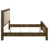 Doherty Rustic Brown Linen Upholstered Queen Panel Bed from Coaster - Luna Furniture